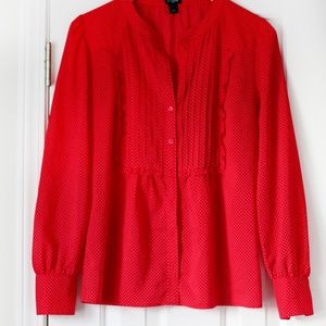 ❤️ J. Crew Red Button Down Shirt